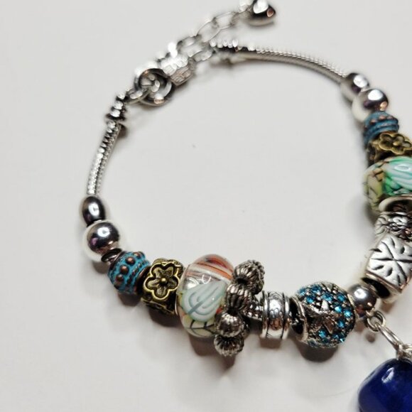 NWT Pandora Style Charm Bracelet – Premium Mix Glow In The Dark, Copper Nice M/L - Picture 2 of 6